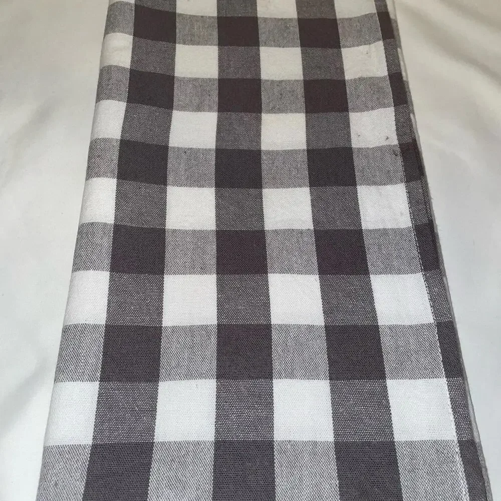 “One Hot Mama” Embroidered Tea Towel Gray/White Checked New